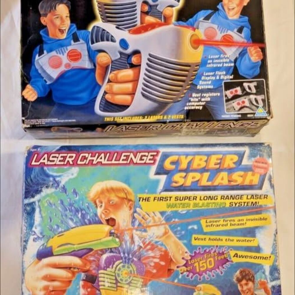 ToyMax Laser Challenge Sets Lot [2] - 1996 Team Force & 1998 Cyber Splash (CIB)